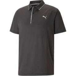 Puma MATTR Bridges Polo -EliteGolf Store puma mattr bridges polo black front itempicture