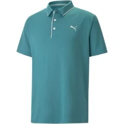 Puma MATTR Bridges Polo -EliteGolf Store puma mattr bridges polo green lagoon itempicture