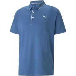 Puma MATTR Bridges Polo -EliteGolf Store puma mattr bridges polo lake blue itempicture
