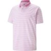 Puma MATTR Feeder Stripe Polo -EliteGolf Store puma mattr feeder stripe polo pink mist itempicture