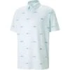 Puma MATTR Seaplanes Polo -EliteGolf Store puma mattr seaplanes polo tropical aqua front itempicture
