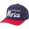 Puma Merica Script Snapback Hat -EliteGolf Store puma merica script snapback hat navy blazer high risk red itempicture