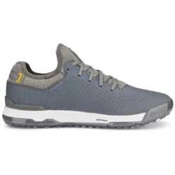 Puma Proadapt Alphacat Golf Shoes Quiet Shade/Silver/Yellow Sizzle -EliteGolf Store puma proadapt alphacat shoes quiet shade silver yellow 195695 08 profile2 itempicture