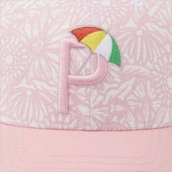 Puma Women's AP Flowers P Adjustable Hat -EliteGolf Store puma womens ap flowers p adjustable hat pale pink detail itempicture