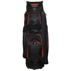 RJ Sports Mission Cart Bag -EliteGolf Store rj sports mission cart bag black red front itempicture