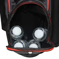 RJ Sports Mission Cart Bag -EliteGolf Store rj sports mission cart bag black red pocket itempicture