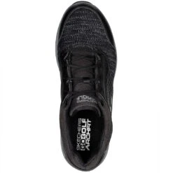 Skechers Arch Fit GO GOLF Elite 5 Range Golf Shoes Black/White -EliteGolf Store sheckers arch fit go golf elite 5 range golf shoes black white top itempicture