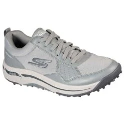 Skechers GO GOLF Arch Fit Line Up Golf Shoes Grey -EliteGolf Store skechers go golf arch fit line up golf shoes grey toe