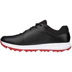 Skechers GO GOLF Elite 5 GF Golf Shoes Black/Red -EliteGolf Store skechers go golf elite 5 golf shoes black red 214065 bkrd spine itempicture