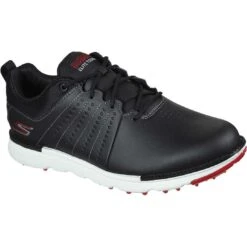 Skechers GO GOLF Elite Tour SL Golf Shoes Black/Red -EliteGolf Store skechers go golf elite tour sl golf shoes black red front itempicture