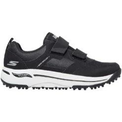 Skechers Women's GO GOLF Arch Fit Front Nine Golf Shoes White/Black -EliteGolf Store skechers womens go golf arch fit front nine golf shoes black white profile itempicture