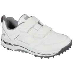 Skechers Women's GO GOLF Arch Fit Front Nine Golf Shoes White/Black -EliteGolf Store skechers womens go golf arch fit front nine golf shoes white black toe itempicture