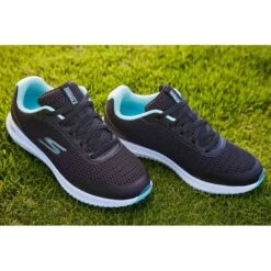 Skechers Women's GO GOLF Max Fairway 3 Golf Shoes Black/Turquoise -EliteGolf Store skechers womens go golf max fairway 3 golf shoes black turquoise beauty itempicture