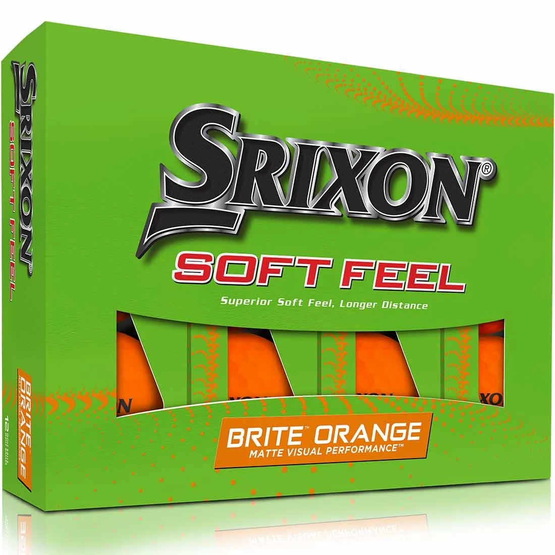 Srixon Soft Feel 13 Brite Orange Golf Balls 3 Srixon Soft Feel 13 Brite Orange Golf Balls
