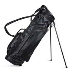 Sun Mountain Leather Stand Bag -EliteGolf Store sun mountain 2019 leather stand bag black white
