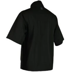 Sun Mountain Cirque Short Sleeve Rain Pullover -EliteGolf Store sun mountain 2023 cirque ss rain pullover black back itempicture