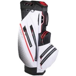 Sun Mountain 2023 H2NO Lite Cart Bag -EliteGolf Store sun mountain 2023 h2no lite cart bag black white red back itempicture