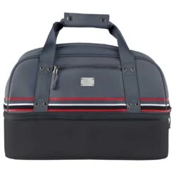 Sun Mountain Mid-Stripe Boston Bag -EliteGolf Store sun mountain 2023 mid stripe boston bag black gunmetal red itempicture