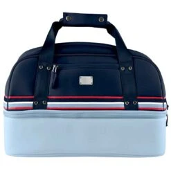 Sun Mountain Mid-Stripe Boston Bag -EliteGolf Store sun mountain 2023 mid stripe boston bag frost navy red itempicture
