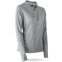 Sun Mountain Women's Second Layer Hooded Jacket -EliteGolf Store sun mountain 23 wmn second layer hooded jacket platinum itempicture