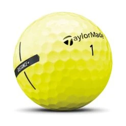 TaylorMade Distance+ Yellow Golf Balls 5 TaylorMade Distance+ Yellow Golf Balls -EliteGolf Store taylormade 2021 distance plus yellow golf balls side stamp