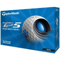 TaylorMade TP5 White Golf Balls -EliteGolf Store taylormade 2021 tp5 white golf balls lid itempicture