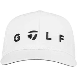 TaylorMade Lifestyle Golf Logo Hat -EliteGolf Store taylormade 2022 lifestyle golf logo hat white front itempicture