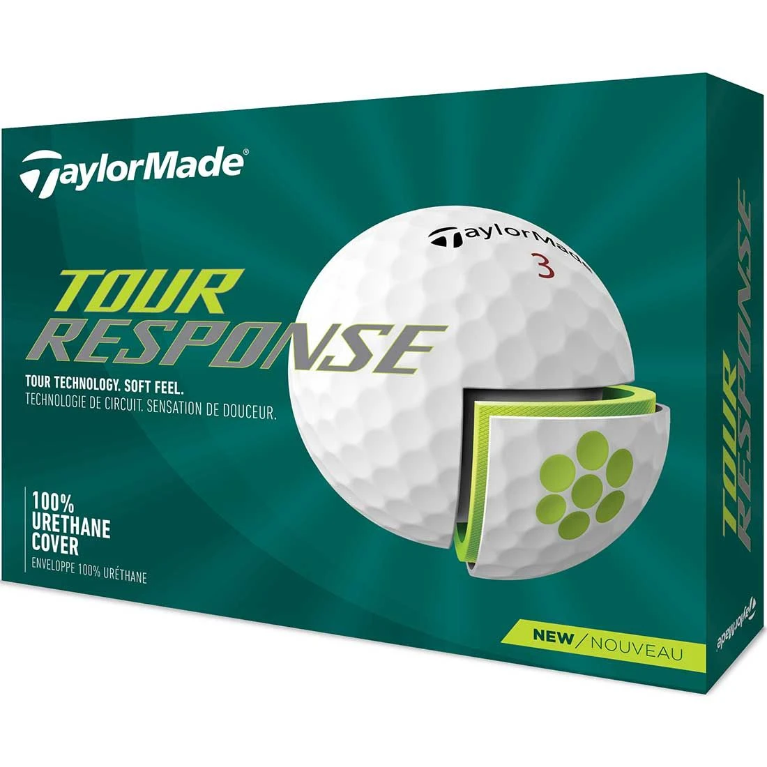 TaylorMade Tour Response White Golf Balls 3 TaylorMade Tour Response White Golf Balls