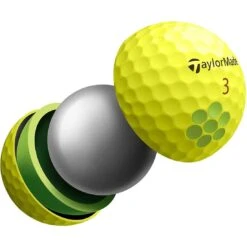 TaylorMade Tour Response Yellow Golf Balls -EliteGolf Store taylormade 2022 tour response yellow golf balls tech detail itempicture