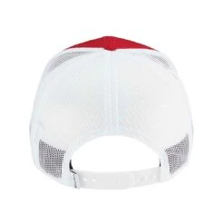 TaylorMade Lifestyle Original One Trucker Hat -EliteGolf Store taylormade 2023 lifestyle original one trucker hat red white back itempicture