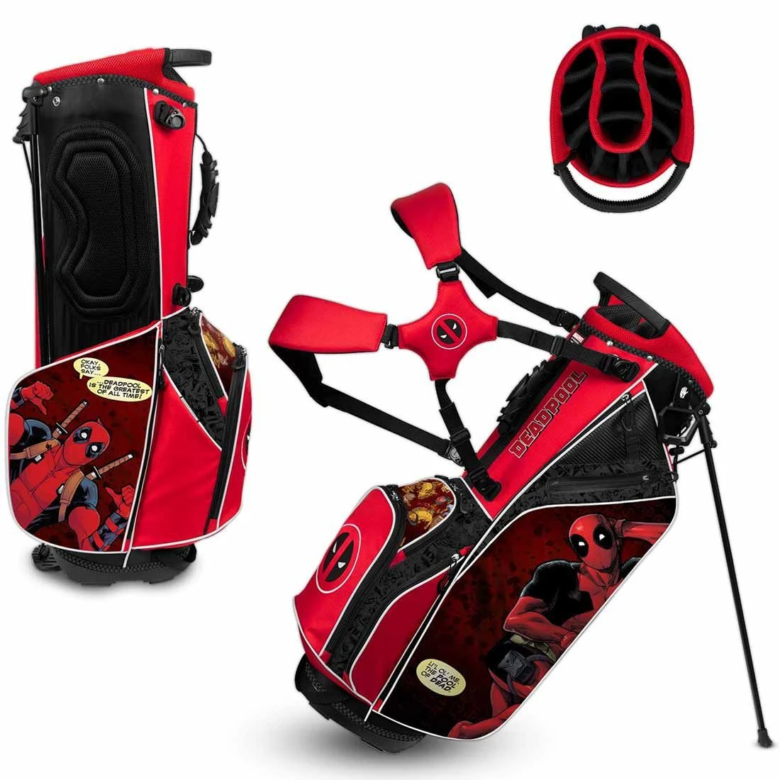 Team Effort Marvel Deadpool Caddie Carry Hybrid Bag 3 Team Effort Marvel Deadpool Caddie Carry Hybrid Bag