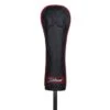 Titleist Jet Black Leather Hybrid Headcover -EliteGolf Store titleist 2020 jet black leather hybrid headcover 01