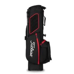 Titleist 2022 Players 4 Stand Bag -EliteGolf Store titleist 2021 players 4 stand bag black black red back