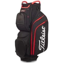 Titleist 2022 Cart 15 Cart Bag -EliteGolf Store titleist 2022 cart 15 cart bag black black red itempicture