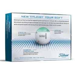 Titleist Tour Soft White Personalized Golf Balls 11 Titleist Tour Soft White Personalized Golf Balls -EliteGolf Store titleist 2022 tour soft white golf balls back itempicture 1