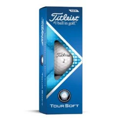 Titleist Tour Soft White Golf Balls -EliteGolf Store titleist 2022 tour soft white golf balls sleeve itempicture