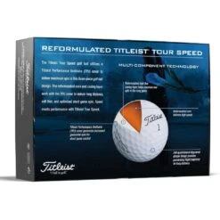 Titleist Tour Speed White Golf Balls 10 Titleist Tour Speed White Golf Balls -EliteGolf Store titleist 2022 tour speed white golf balls back itempicture 1