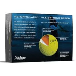 Titleist Tour Speed Yellow Golf Balls 10 Titleist Tour Speed Yellow Golf Balls -EliteGolf Store titleist 2022 tour speed yellow golf balls back itempicture