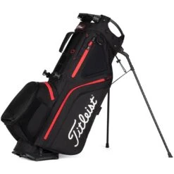 Titleist Hybrid 5 Stand Bag -EliteGolf Store titleist 2023 hybrid 5 stand bag black black red hero itempicture