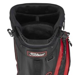 Titleist Players 4 Stadry Stand Bag -EliteGolf Store titleist 2023 players 4 stadry stand bag black black red top itempicture