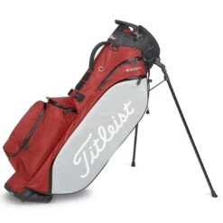 Titleist Players 4 Stadry Stand Bag -EliteGolf Store titleist 2023 players 4 stadry stand bag dark red grey black itempicture