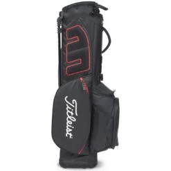 Titleist Players 4 Stand Bag 18 Titleist Players 4 Stand Bag -EliteGolf Store titleist 2023 players 4 stand bag black black red back itempicture