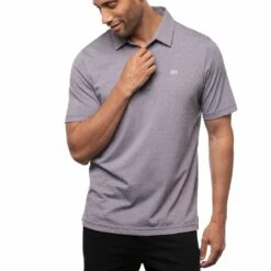 TravisMathew The Zinna Polo 24 TravisMathew The Zinna Polo -EliteGolf Store travismathew 2023 the zinna polo blackberry cordial front itempicture