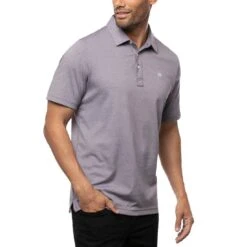 TravisMathew The Zinna Polo 37 TravisMathew The Zinna Polo -EliteGolf Store travismathew 2023 the zinna polo blackberry cordial side itempicture