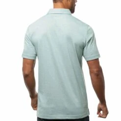TravisMathew The Zinna Polo 30 TravisMathew The Zinna Polo -EliteGolf Store travismathew 2023 the zinna polo heather bearl green back itempicture