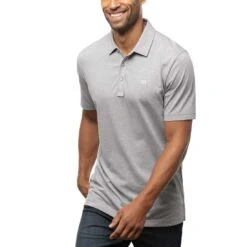 TravisMathew The Zinna Polo 28 TravisMathew The Zinna Polo -EliteGolf Store travismathew 2023 the zinna polo heather grey front itempicture