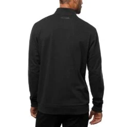 TravisMathew Cloud Quarter Zip 2.0 -EliteGolf Store travismathew cloud quarter zip 2 0 black back itempicture