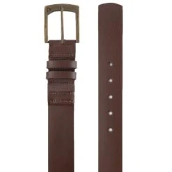 TravisMathew Jinx Leather Belt -EliteGolf Store travismathew jinx leather belt black dark brown itempicture