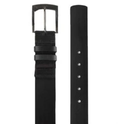 TravisMathew Jinx Leather Belt -EliteGolf Store travismathew jinx leather belt black flat itempicture