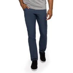 TravisMathew Open To Close Pants 25 TravisMathew Open To Close Pants -EliteGolf Store travismathew open to close pants heather navy front itempicture